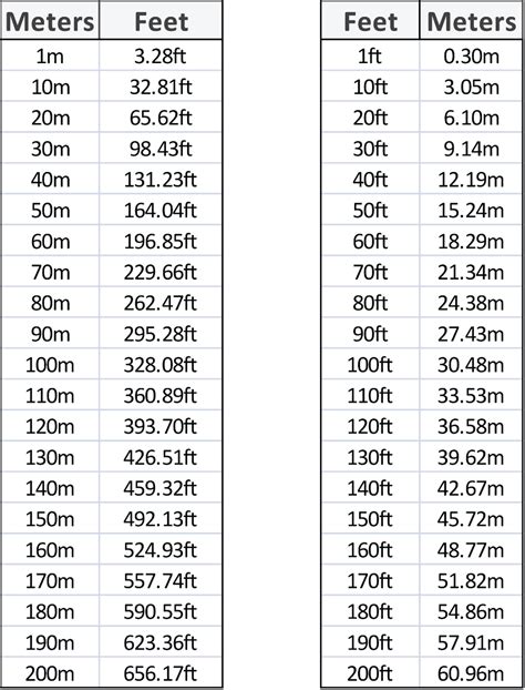 met feet|Meter to Feet Conversion (m to ft) .